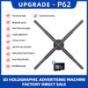 50cm Wifi Holographic Fan 3D Advertising Machine 576 LED Sign Neon Smart HD Player Support Video Picture Logo Holographic Light